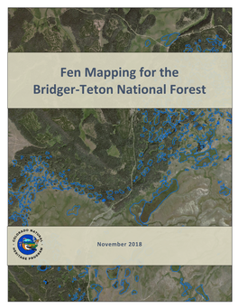 Fen Mapping for the Bridger-Teton National Forest