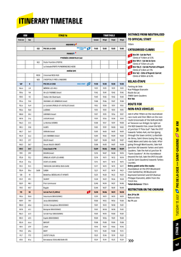 Itinerary Timetable