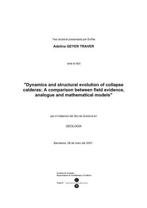 "Dynamics and Structural Evolution of Collapse Calderas: a Comparison Between Field Evidence, Analogue and Mathematical Models"