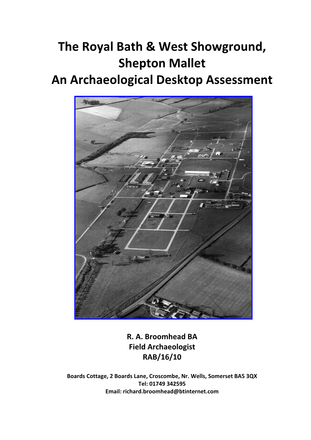 Archaeology Desktop Assessment