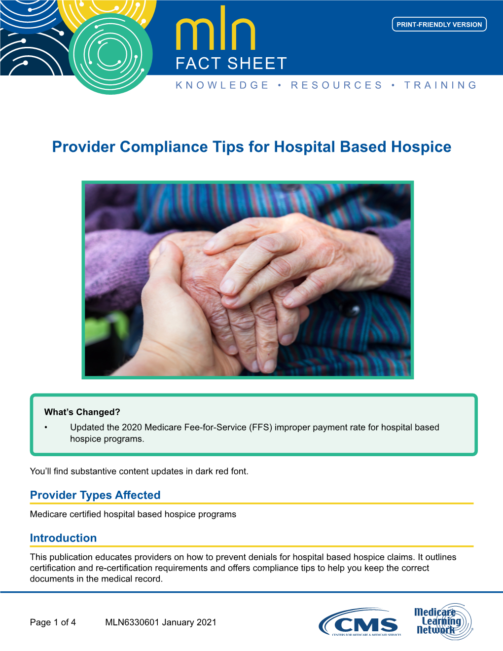 Provider Compliance Tips for Hospital Based Hospice
