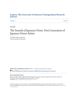 The Sounds of Japanese Noise: First Generation of Japanese Noise- MUSIC: Alarcon Jimenez--Japanese Noise 29