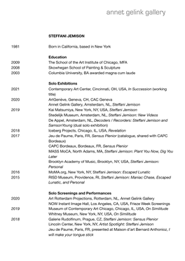 Download Artist's CV (PDF, Opens in a New Tab.)