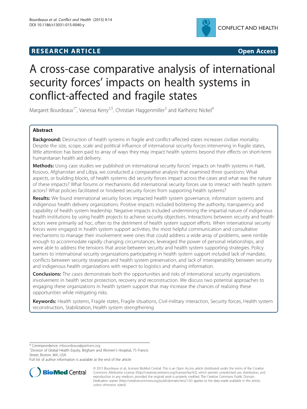 A Cross-Case Comparative Analysis of International Security Forces