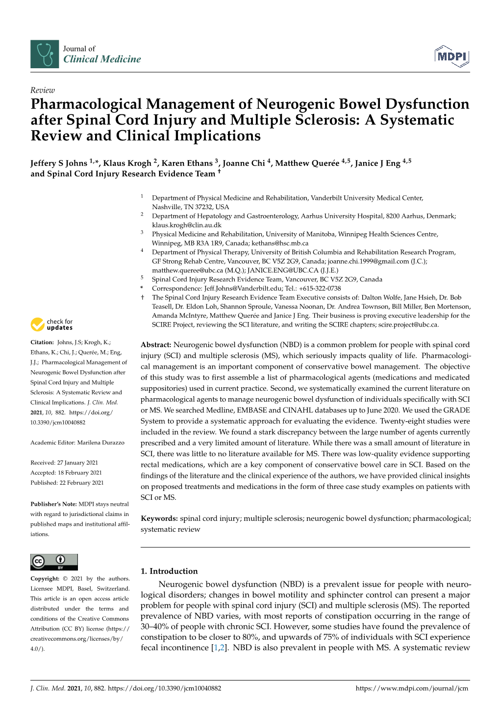 Pharmacological Management of Neurogenic Bowel Dysfunction After Spinal Cord Injury and Multiple Sclerosis: a Systematic Review and Clinical Implications