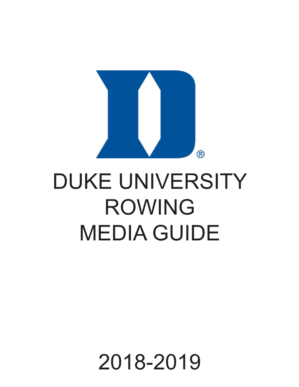 2018-19 Duke Rowing Media Guide.Indd