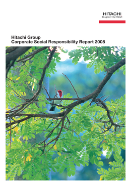 Hitachi Group Corporate Social Responsibility Report 2008 (PDF