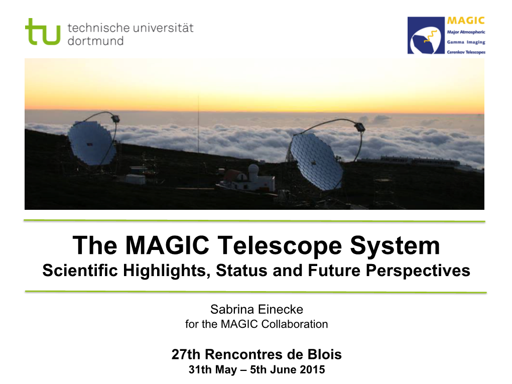 The MAGIC Telescope System Scientific Highlights, Status and Future Perspectives