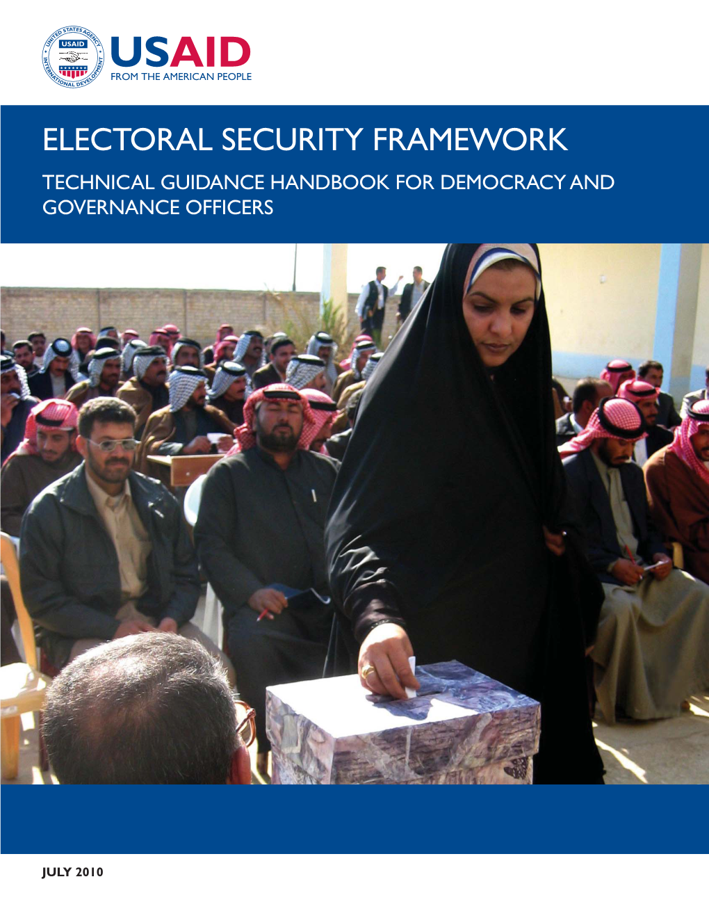 Electoral Security Framework Technical Guidance Handbook for Democracy and Governance Officers