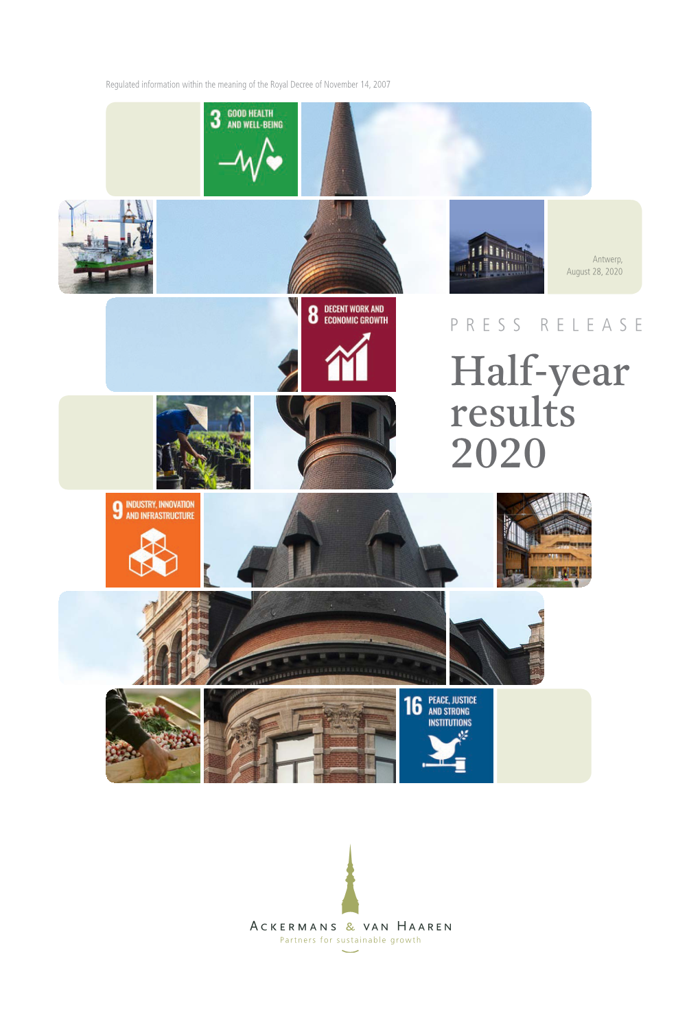 Half-Year Results 2020 Ackermans & Van Haaren in H1 2020