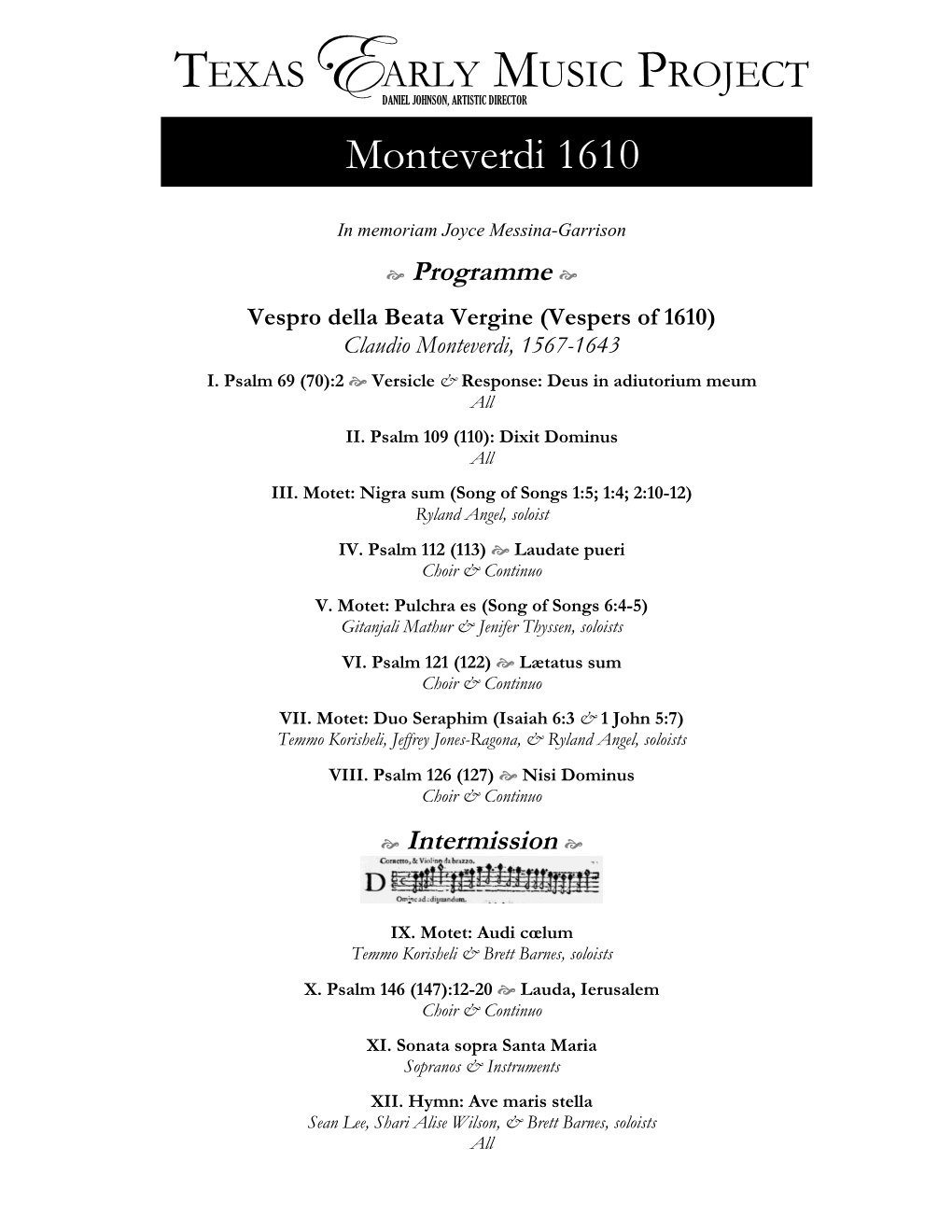 Monteverdi 1610