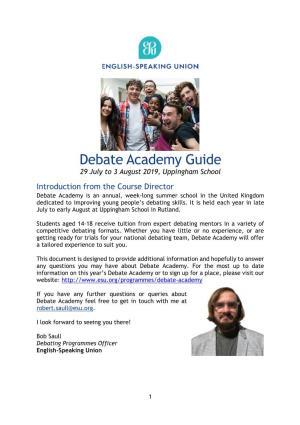 Debate Academy Guide
