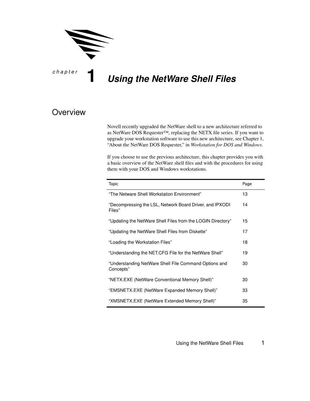 Using the Netware Shell Files