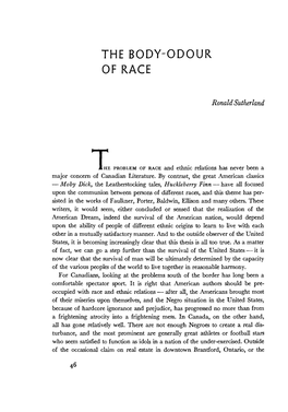 The Body-Odour of Race
