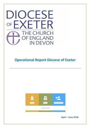 Operational Report Diocese of Exeter