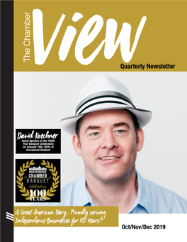 David Koechner Guest Speakeratthe100th Year Banquetcelebration on January 18Th,On January 2020, at Arrowhead Stadium Arrowhead the Chamber