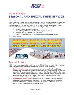 Special Events and Tourism Services