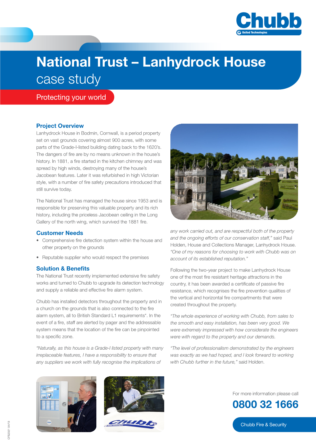 National Trust – Lanhydrock House Case Study Protecting Your World