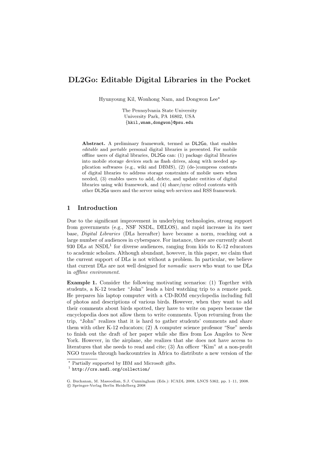 Dl2go: Editable Digital Libraries in the Pocket