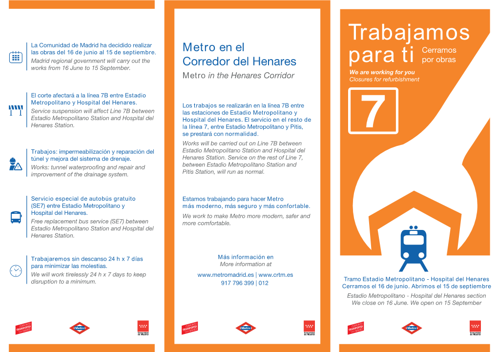 Metro Cierre Obras Linea7 Triptico A4