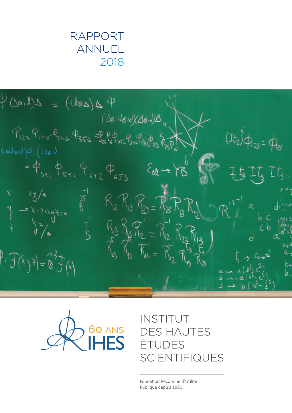 Institut Des Hautes Ét Udes Scientifiques Rapport Annuel 2018