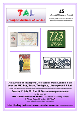 An Auction of Transport Collectables from London & All Over the UK: Bus