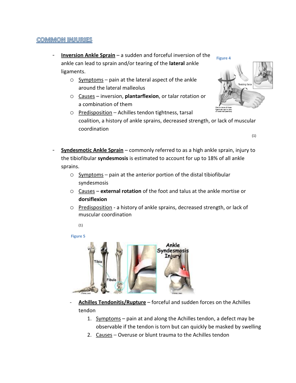 Inversion Ankle Sprain – a Sudden and Forceful Inversion of the Ankle