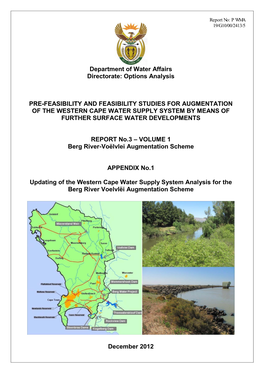 Updating of the Western Cape Water Supply System Analysis for the Berg River Voelvlëi Augmentation Scheme