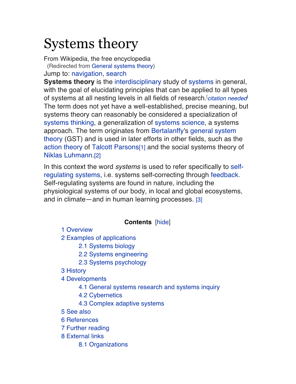 Systems Theory