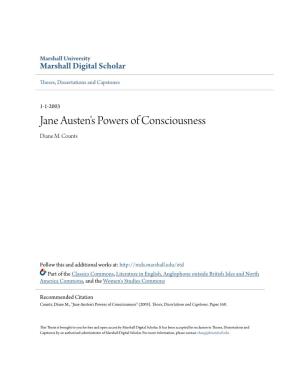 Jane Austen's Powers of Consciousness Diane M