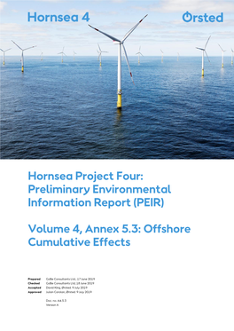 (PEIR) Volume 4, Annex 5.3: Offshore Cumulative Effects