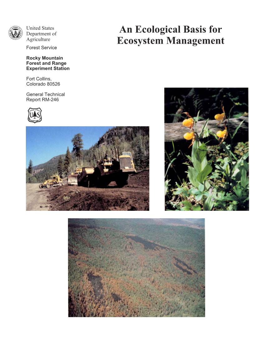 An Ecological Basis for Ecosystem Management