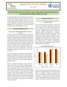 Angola Food Security Update