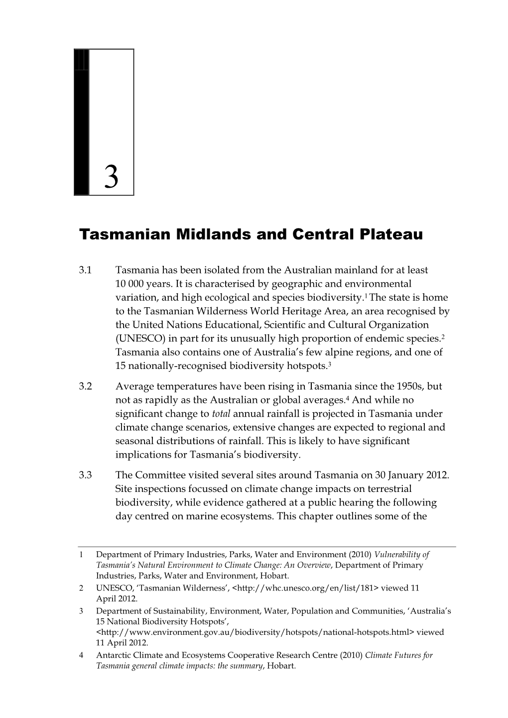 Chapter 3: Tasmanian Midlands and Central Plateau