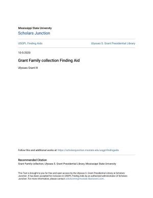 Grant Family Collection Finding Aid