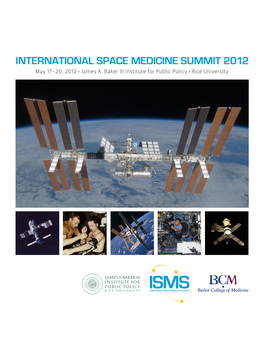 INTERNATIONAL SPACE MEDICINE SUMMIT 2012 May 17–20, 2012 • James A
