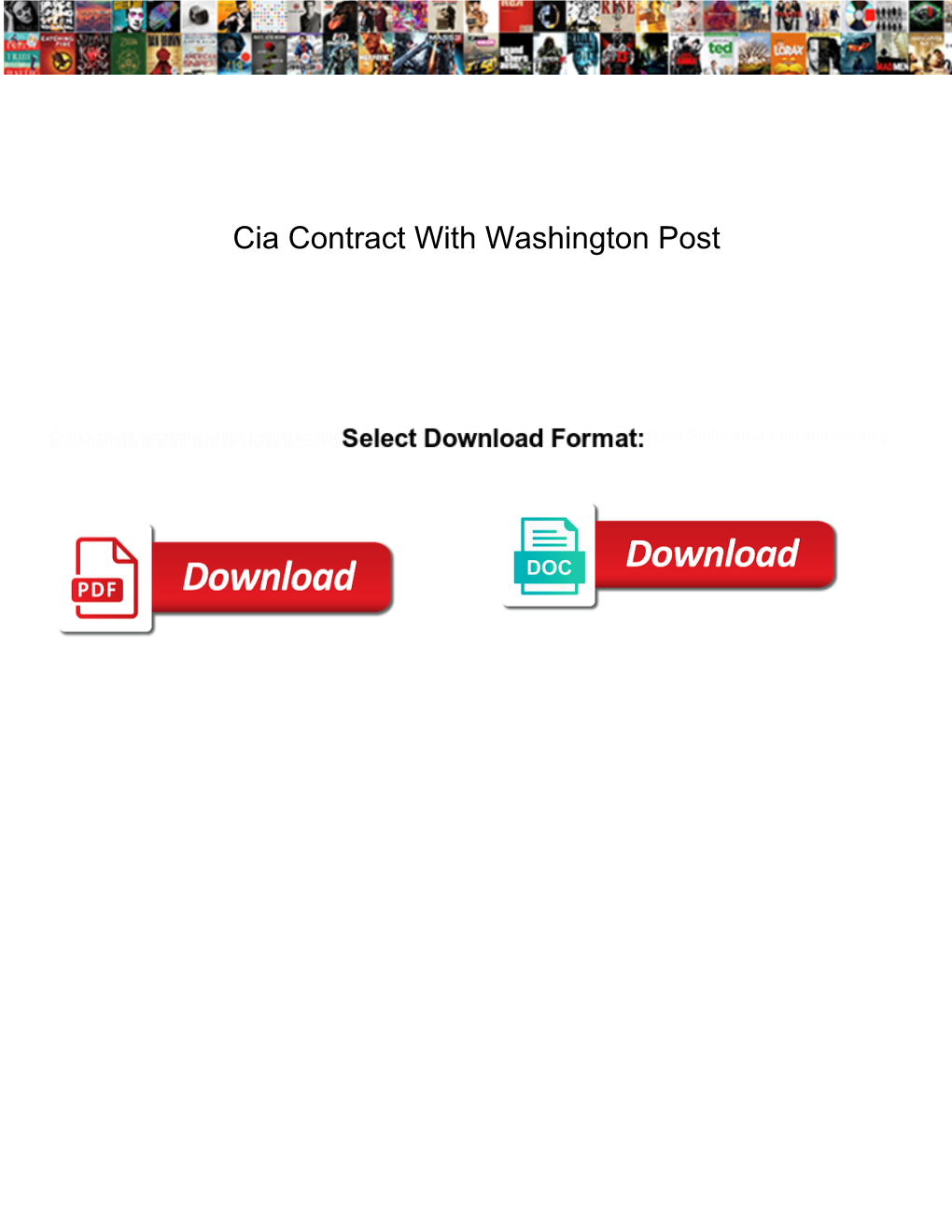 Cia Contract with Washington Post