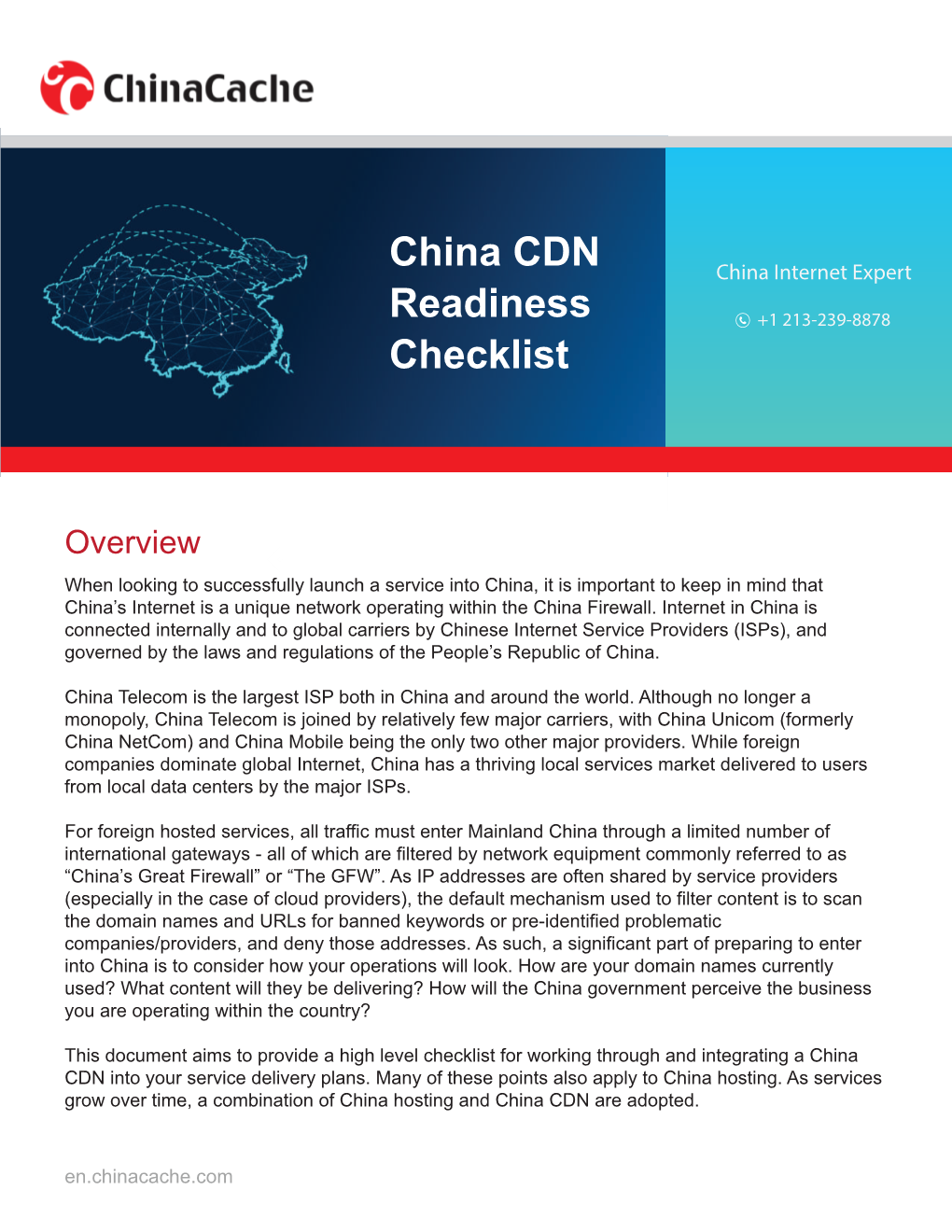China CDN Readiness Checklist V1