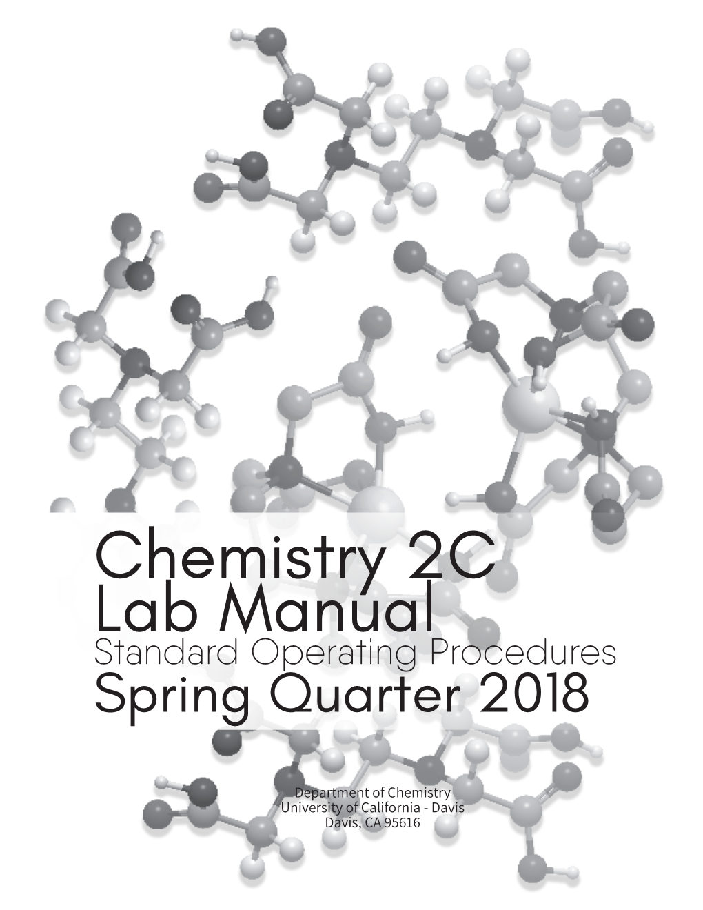 Chemistry 2C Lab Manual Standard Operating Procedures Spring Quarter 2018