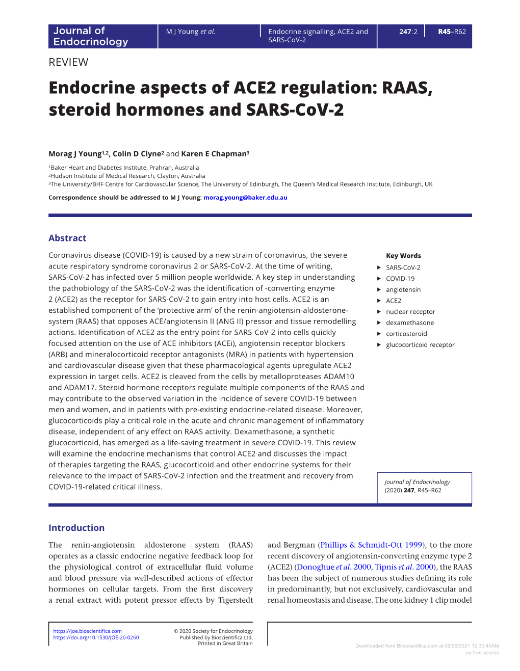 RAAS, Steroid Hormones and SARS-Cov-2