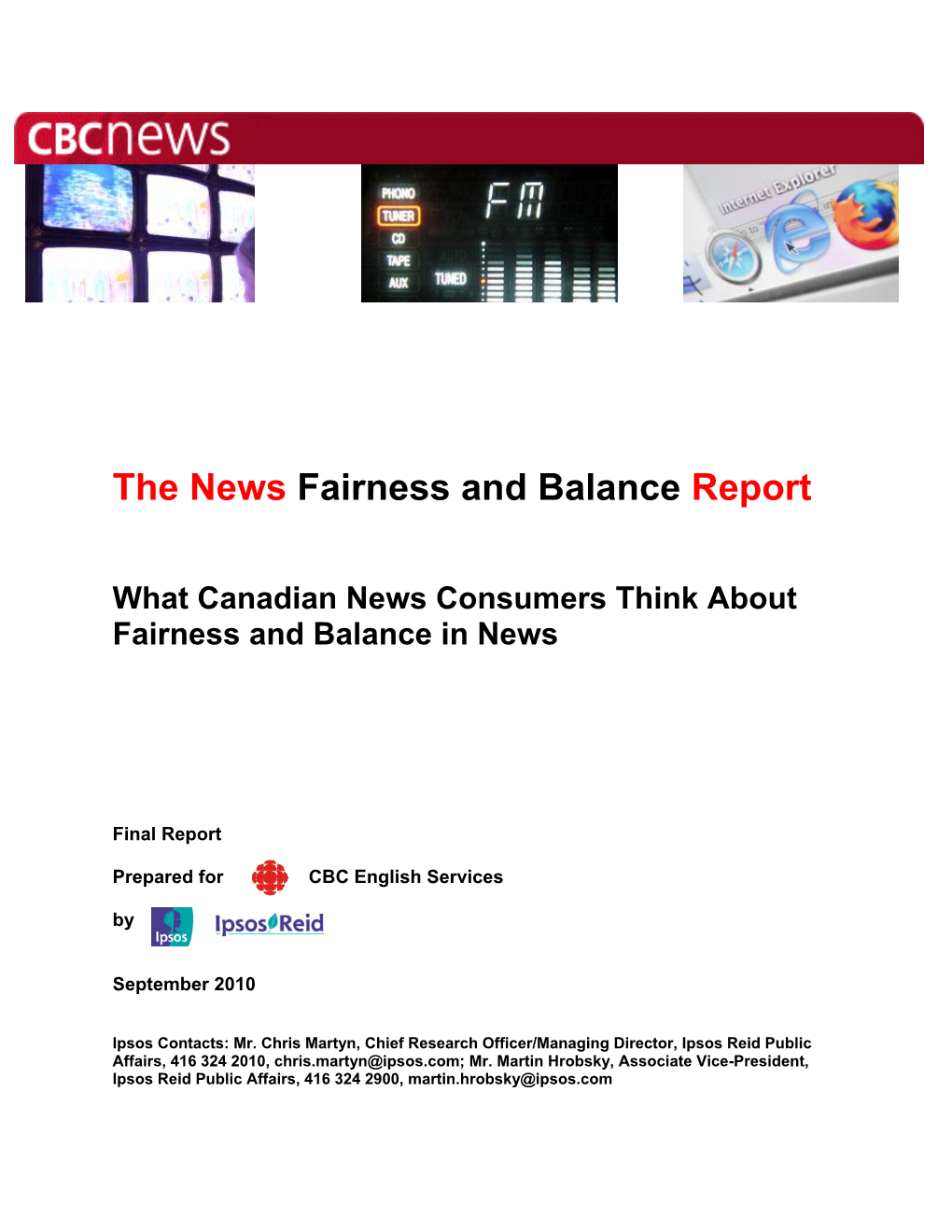 The News Fairness and Balance Report