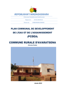 (Pcdea) Commune Rurale D'avaratsena