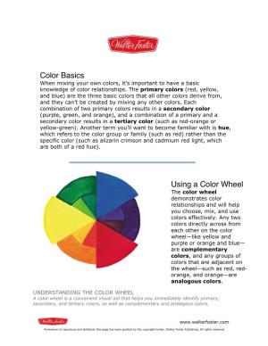 Color Basics Using a Color Wheel