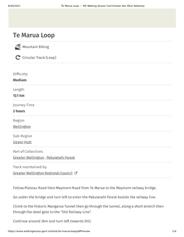 Te Marua Loop — NZ Walking Access Commission Ara Hīkoi Aotearoa