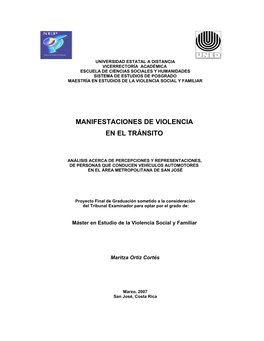 Manifestaciones De Violencia En El Tránsito.Pdf