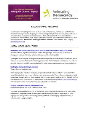 Cultural Equity Recommended Readings.Pdf