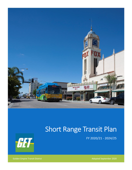 Short Range Transit Plan (PDF)