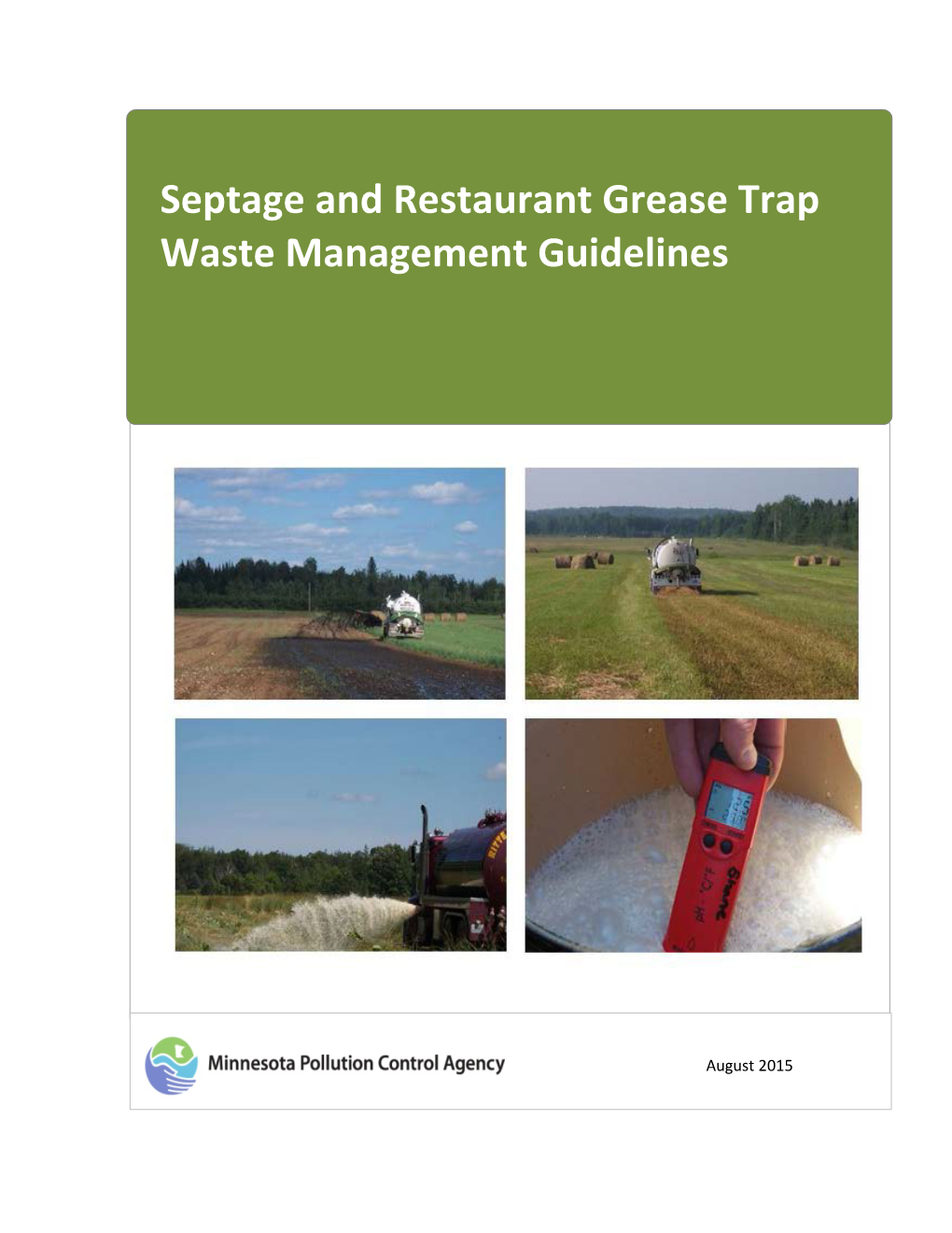Septage and Restaurant Grease Trap Waste Management Guidelines