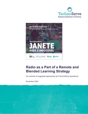 Radio As a Part of a Remote and Blended Learning Strategy