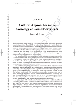 Cultural Approaches in the Sociology of Social Movements 61
